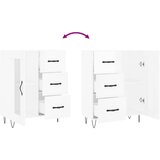  Komoda sjajna bijela 69,5x34x90 cm od konstruiranog drva | shoptok.hr