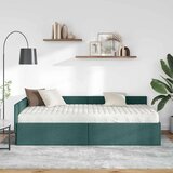  Kotni okvir postelje z matrico Drugo 2 pcs Zelena blago, (5000123169) | Shoptok.si