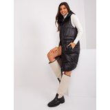 Fashion Hunters Black long vest with hood SUBLEVEL Cene