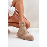 Boto Warm Women's Ankle Boots With Decoration Beige Ciascia | ePonuda.com