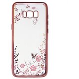  Silikonski ovitek z rožicami za Samsung Galaxy S8 - pink Cene