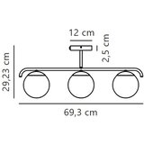 Nordlux Luster na šipci GRANT 3xE14/25W/230V crna | Eponuda.com