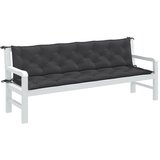 vidaXL Blazina za vrtno klop 2 kosa melanž antracit 200x50x7 cm blago Cene