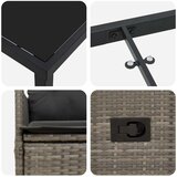  Vrtni set za objed 9 kom. Siva poliratan | shoptok.hr