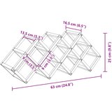  Stalak za vino Crni hrast 63 x 16,5 x 25 cm | Eponuda.com