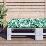 vidaXL Jastuk za palete s uzorkom lišća 80 x 80 x 12 cm od tkanine | shoptok.hr