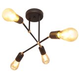  Prislonjeni luster ROSETTE 4xE27/15W/230V crna/zlatna | Eponuda.com