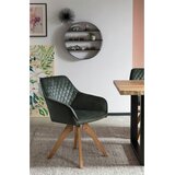 Livetastic Naslanjač Samt, Temno Zelena, Vrtljivo | Shoptok.si