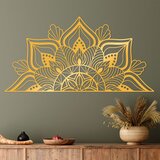 Wallity Zidna dekoracija Mandala-S-1, 118x59 cm, Zlatne boje Cene