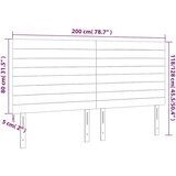  LED uzglavlje tamnoplavo 200x5x118/128 cm od tkanine | Eponuda.com