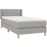  Box spring postelja z vzmetnico svetlo siv 100x200 cm blago, (20725836) | Shoptok.si