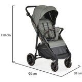 Cangaroo kolica za bebe do 22kg buggy grey, 0m+ | ePonuda.com
