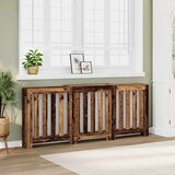 vidaXL Pokrov za radiator starinski les 205x21,5x83,5cm inženirski les | Shoptok.si
