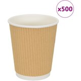  Papirnate šalice za kavu 500 kom 8 oz 200 ml smeđe | shoptok.hr