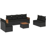 vidaXL 9-dijelni set vrtnih sofa s jastucima crni od poliratana | shoptok.hr