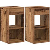 Maison Chic 2 kose Nočne omarice - Nočne mize s predalom starinski les 35x34x66,5 cm, (21687416) Cene
