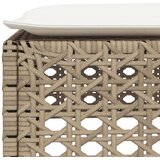 vidaXL Vrtni stolček z blazino bež 63,5x56x32 cm poli ratan | Shoptok.si