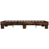  Okvir kreveta boja hrasta 140x190 cm konstruirano drvo i metal | shoptok.hr
