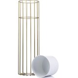 Metalna saksija za cveće LOFT 70x20 cm, zlatna/bela | Eponuda.com