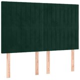 Boxspring - Krevet s oprugama i madracem tamnozeleni 140x200 cm baršunasti - Tamnozelena 140 x 200 cm Okomite pruge | shoptok.hr