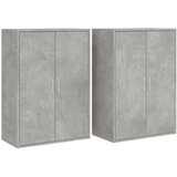  Komoda 2 kom siva boja betona 60x31x84 cm konstruiranog drva | shoptok.hr