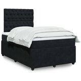 Maison Chic Box spring postelja - Vzmetna postelja z vzmetnico črna 120x190 cm žamet SL23383, (21880639) | Shoptok.si