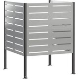  Ekran za kante za smeće 85 x 85 x 113 cm Pocinčani čelik - Pocinčani čelik 85 cm s uzorkom | shoptok.hr