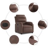 Električni naslonjač od umjetne kože smeđi | shoptok.hr