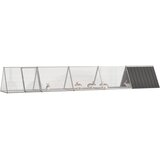  Kavez za zečeve antracit 504,5x80,5x71 cm pocinčani čelik | shoptok.hr