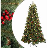  Umjetno božićno drvce s nogom 150 cm 150 LED lampica - 150 cm s LED svjetlima | shoptok.hr