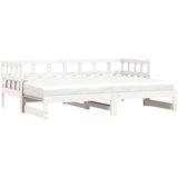  The Living Store Izvlečna dnevna postelja bela 80x200 cm trdna borovina - Izvlečna Dnevna Postelja, (21454852) | Shoptok.si