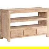 TV omarica iz trdnega akacijevega lesa 90x30x55 cm svetlo rjava | Shoptok.si