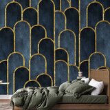  Foto tapeta - Gold and Navy Blue Pattern 150x105 Premium | shoptok.hr