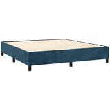  box spring s madracem LED tamnoplavi 160x200 cm baršun | shoptok.hr