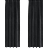  Zavjese za zamračivanje 2 pcs Crna 140 x 260 cm Baršun | shoptok.hr