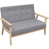 vidaXL Sofa Set 2 kom Tkanina Svijetlo Siva | shoptok.hr