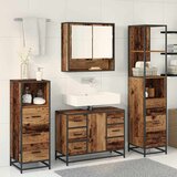  Set namještaja za kupaonicu 4 kom. Staro drvo 80 x 33 x 60 cm | shoptok.hr