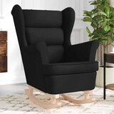  Stolica za ljuljanje 74x90x102 cm od tkanine crna | shoptok.hr