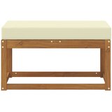  Vanjska klupa s jastukom Prirodna i krem 79 x 43 x 37 cm | Eponuda.ba