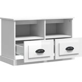 TV ormarić sjajni bijeli 80x35x50 cm od konstruiranog drva | shoptok.hr