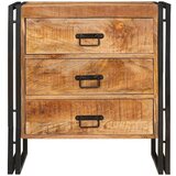 vidaXL Strani šal s predalom Rjava 66 x 33 x 70 cm trden mangov les | Shoptok.si