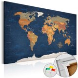  Slika na plutenoj podlozi - Ink Oceans [Cork Map] 90x60 Cijene