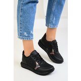 Soho Women's Black-Black Sneakers 18663 Cene