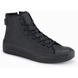 Ombre Men's high top sneakers with zipper for easy donning - black | shoptok.hr