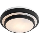 QAZQA Zunanja stropna svetilka črna z belo 25 cm IP44 - Walden | Shoptok.si