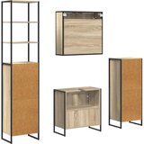  Set namještaja za kupaonicu Sonoma hrast Konstruirano drvo | shoptok.hr