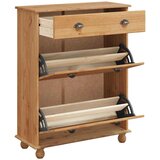  Ormar za cipele ASKIM Smeđa 85 x 35 x 108 cm Čvrsto borovo drvo | shoptok.hr