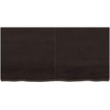 Zidna polica tamnosmeđa 120x60x(2-6) cm od obrađene hrastovine | shoptok.hr