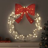  Vijenac s 60 LED svjetlima Topla bijela 75 x 75 x 8 cm Ratan | shoptok.hr