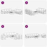  Set vanjskih sofa 9 kom. Prirodna i krem | shoptok.hr